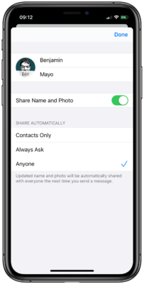 How To Share Your Contact Card In Ios 11 74 6932834 203x400
