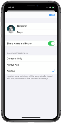 How To Share Your Contact Card In Ios 11 74 6932834